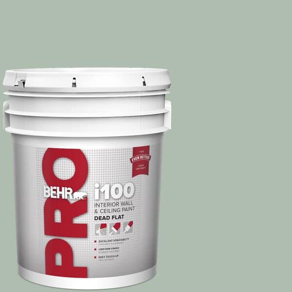 BEHR PRO 5 gal. #450E-3 Southern Breeze Dead Flat Interior Paint (2)