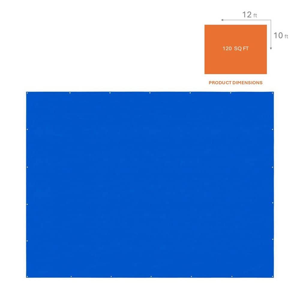 Everbilt 10 ft. x 12 ft. Blue Medium Duty Tarp (4)