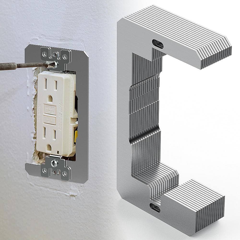 Angel Sar 15-Piece 4.25 in. x 2.28 in. Construction Connector Wall Plate Spacer, Device Level Plates For Use With Electrical Boxes (2)