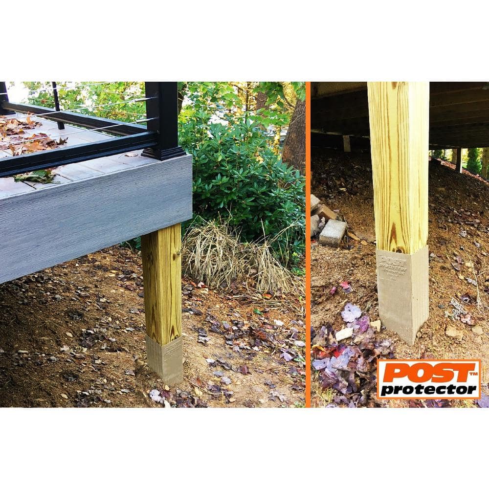 Post Protector 4 in. x 4 in. x 42 in. In-Ground Fence Post Decay Protection (2)