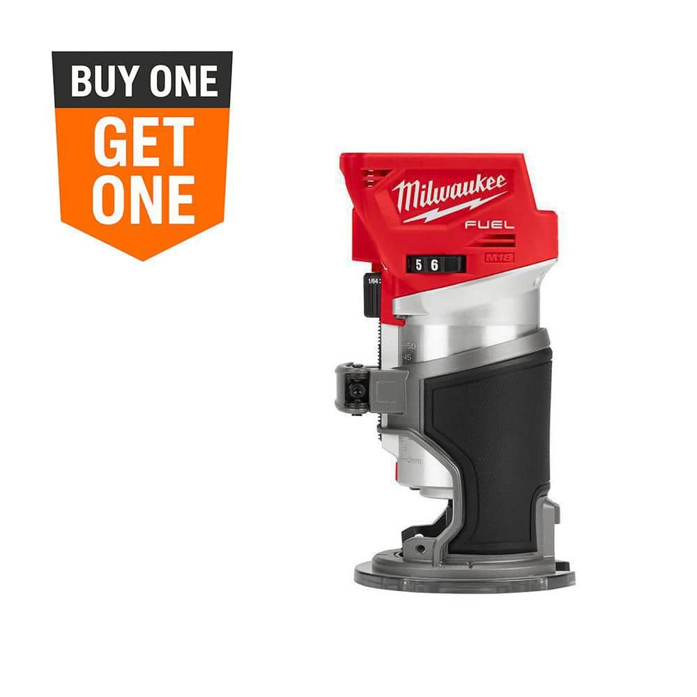 Milwaukee M18 FUEL 18-Volt Lithium-Ion Brushless Cordless Compact Router, Jigsaw and Belt Sander