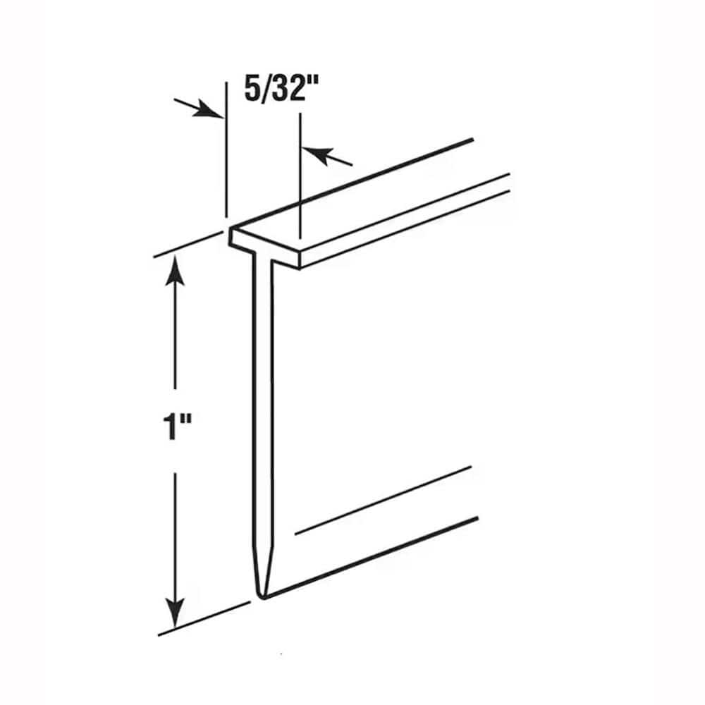 Barton Kramer 1 in. x 36 in. x 5/32 in. T Style Bottom Seal (2)