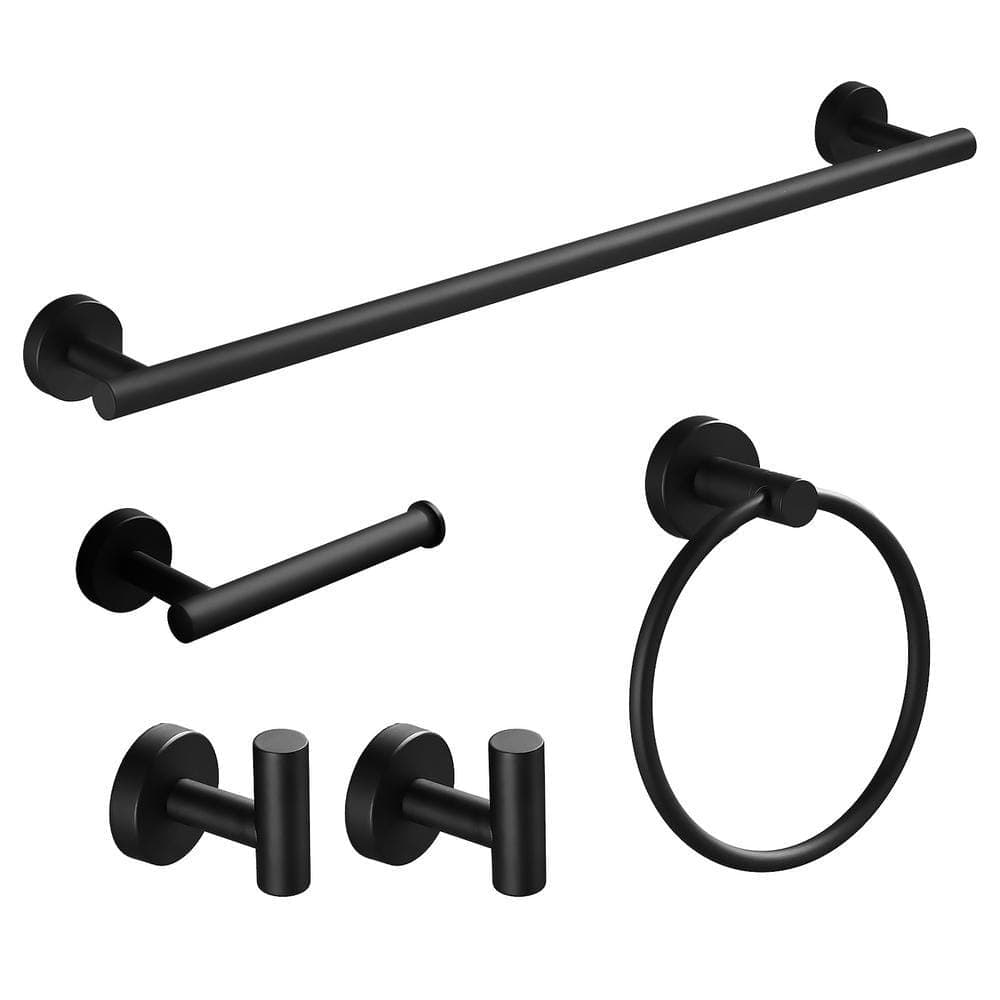 YSQCAR Bath Hardware Set with Towel Ring Toilet Paper Holder Towel Hook and Towel Bar