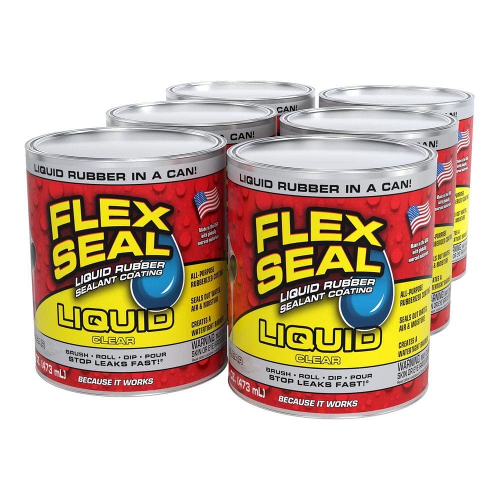 FLEX SEAL FAMILY OF PRODUCTS Flex Seal Liquid Clear 16 oz. Liquid Rubber Sealant Coating (6-Pack)