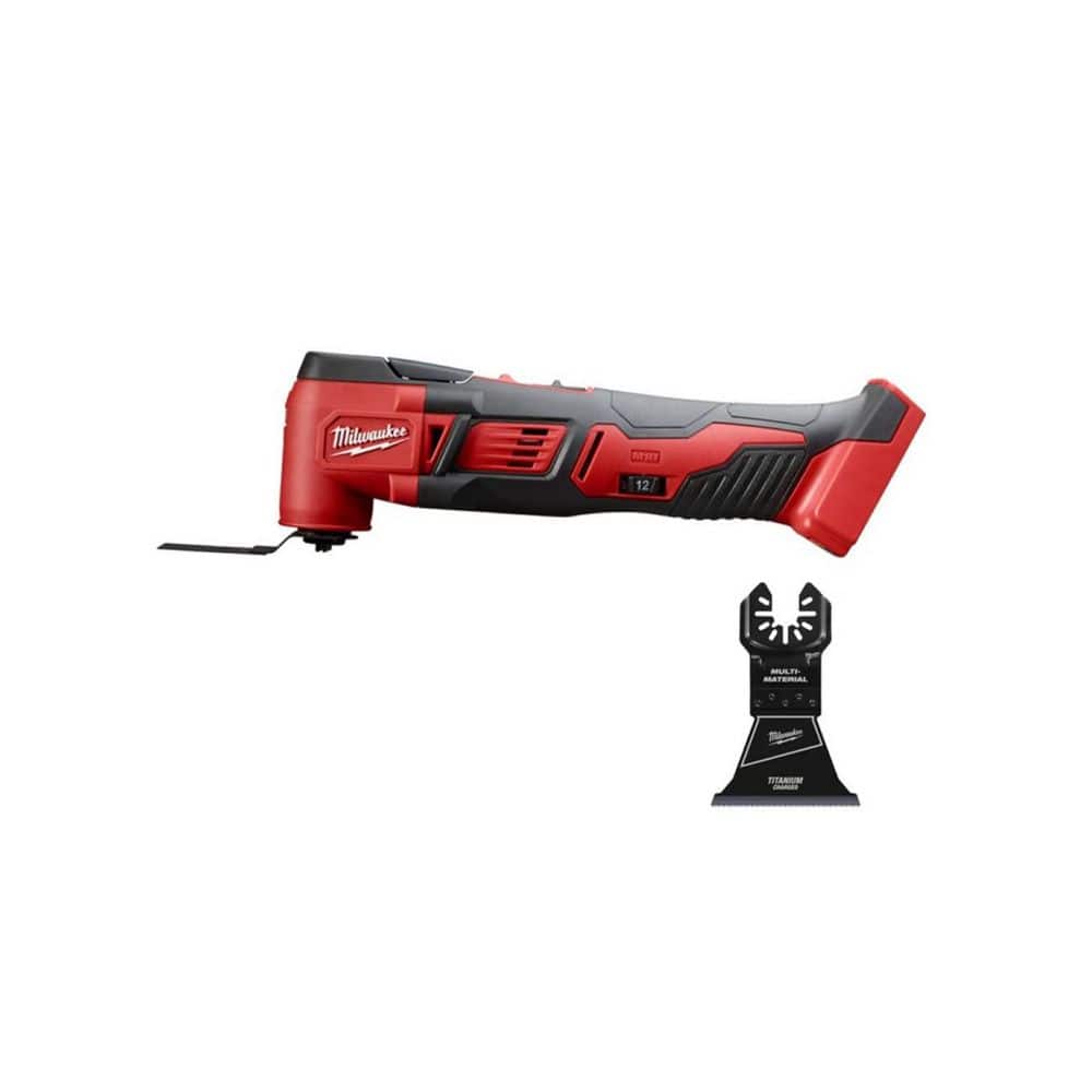 Milwaukee M18 18V Lithium-Ion Oscillating Multi Tool with 2-1/2 in. Titanium Bi-Metal Univeral Fit Wood and Metal Cutting Blade (1)