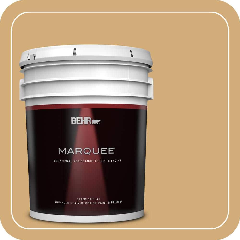 BEHR MARQUEE 5 gal. #MQ2-17 Glittering Sun Flat Exterior Paint & Primer