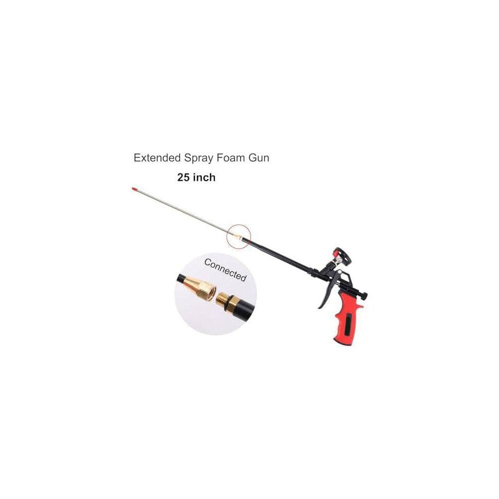 Unbranded Spray Foam Dispensing Gun 8.2 in. x 25 in. Insulation Accessory (1-Pack) Extended 25 in. Reach Teflon Red (3)