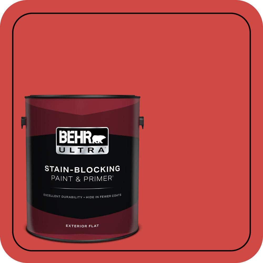 BEHR ULTRA 1 gal. #P170-6 Race Car Stripe Flat Exterior Paint & Primer