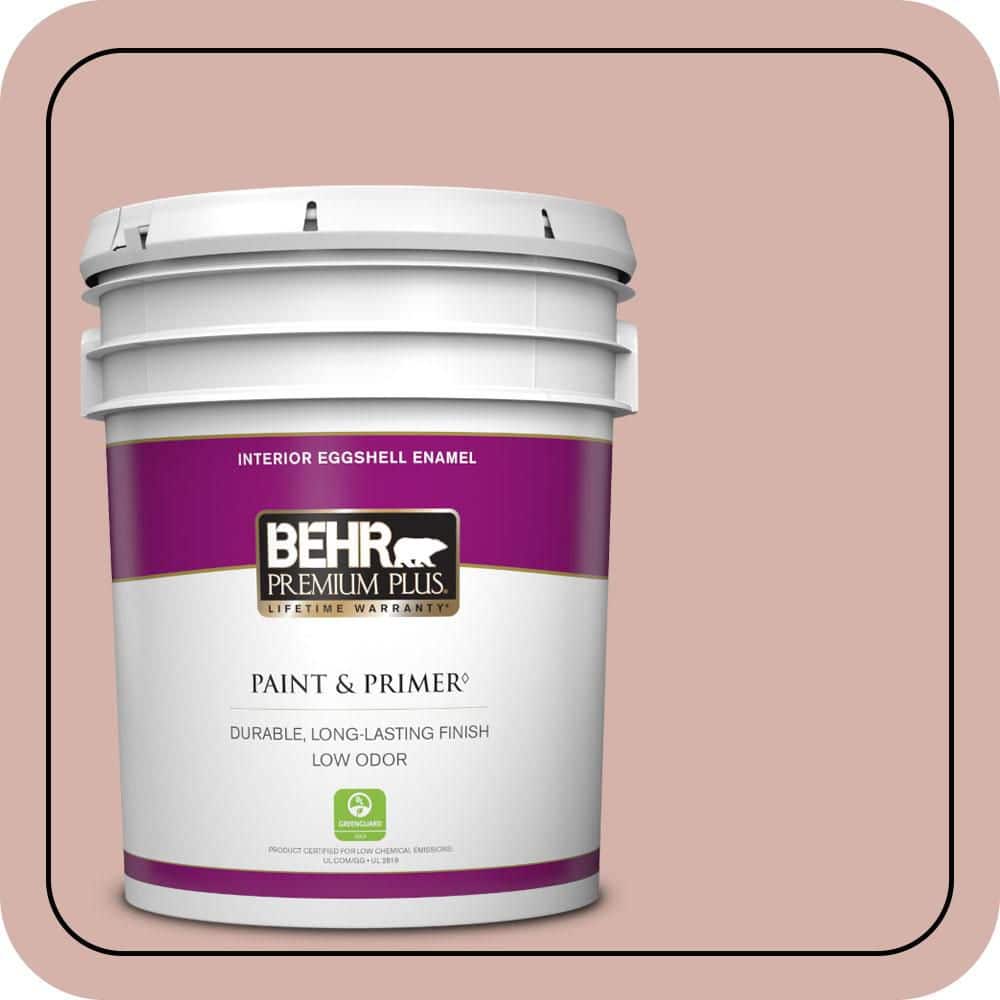 BEHR PREMIUM PLUS 5 gal. #S170-3 Castilian Pink Eggshell Enamel Low Odor Interior Paint & Primer