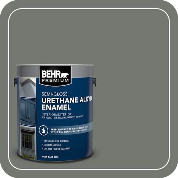 BEHR PREMIUM 1 gal. #T17-13 In the Woods Urethane Alkyd Semi-Gloss Enamel Interior/Exterior Paint (2)