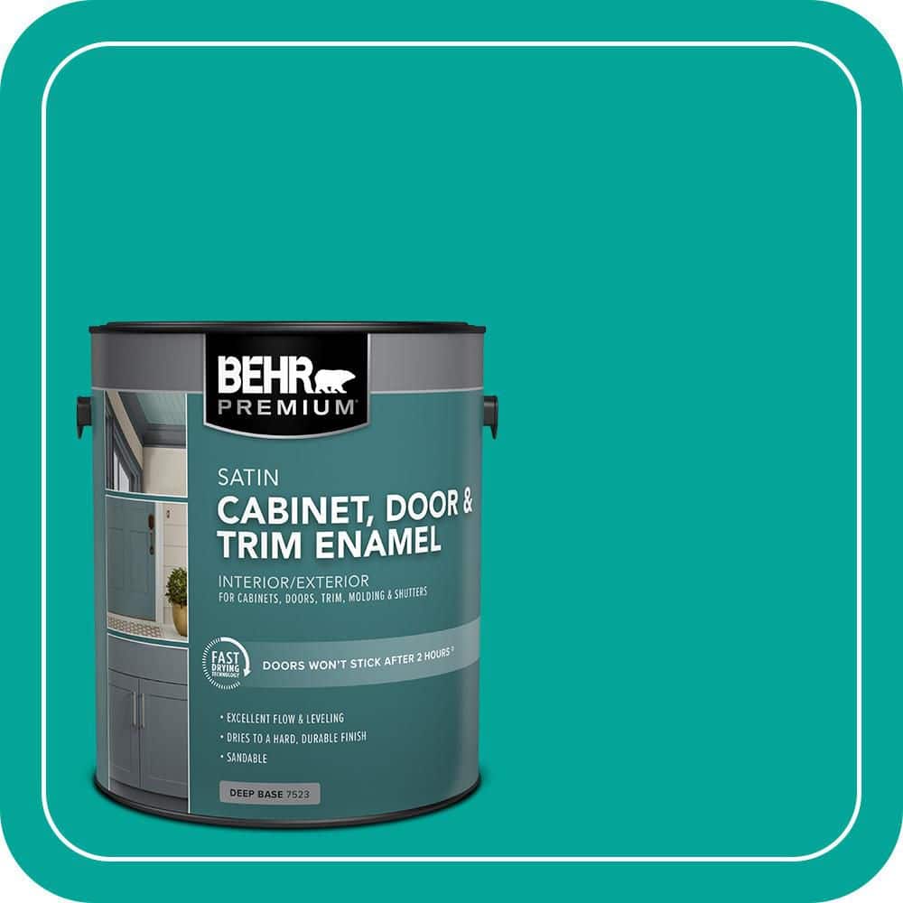 BEHR PREMIUM 1 gal. #HDC-MD-22 Tropical Sea Satin Enamel Interior/Exterior Cabinet, Door & Trim Paint