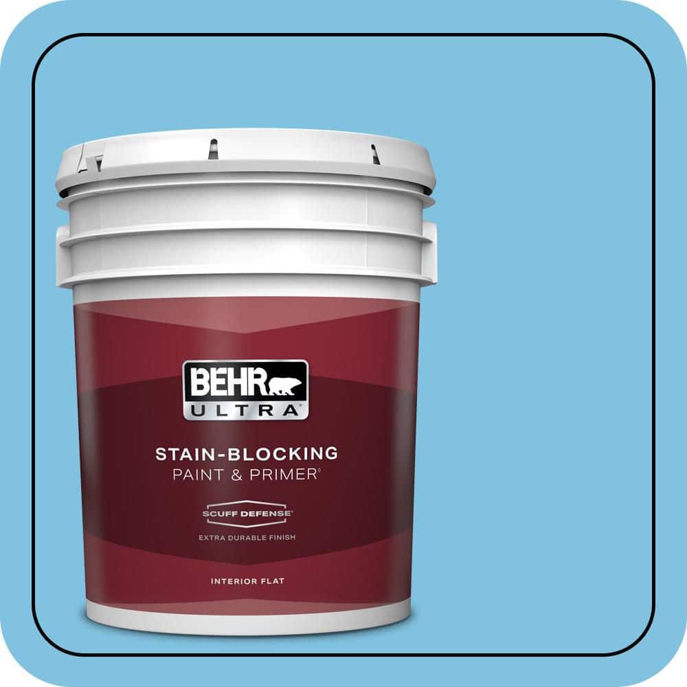 BEHR ULTRA 5 gal. #540B-4 Horizon Haze Extra Durable Flat Interior Paint & Primer