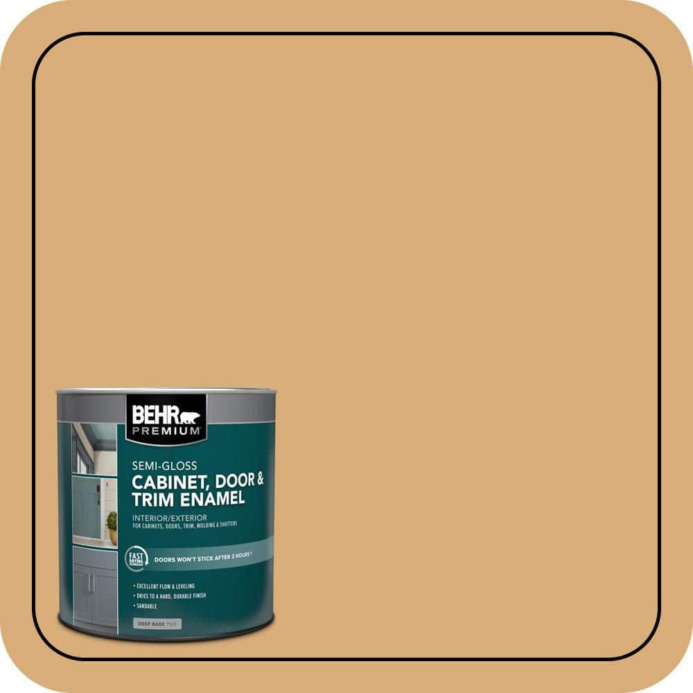 BEHR PREMIUM 1 qt. #PPU6-05 Cork Semi-Gloss Enamel Interior/Exterior Cabinet, Door & Trim Paint