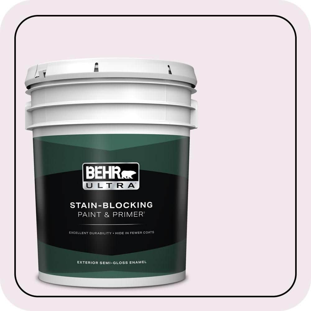 BEHR ULTRA 5 gal. #650A-1 Rose Fantasy Semi-Gloss Enamel Exterior Paint & Primer