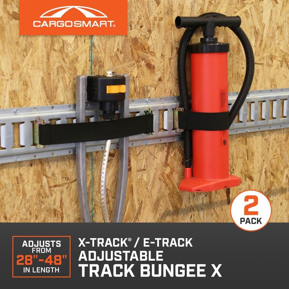 CargoSmart 28 in. to W 3/4 in. L Adjustable Track E-Track and X-Track Bungee Cord- pk (2)