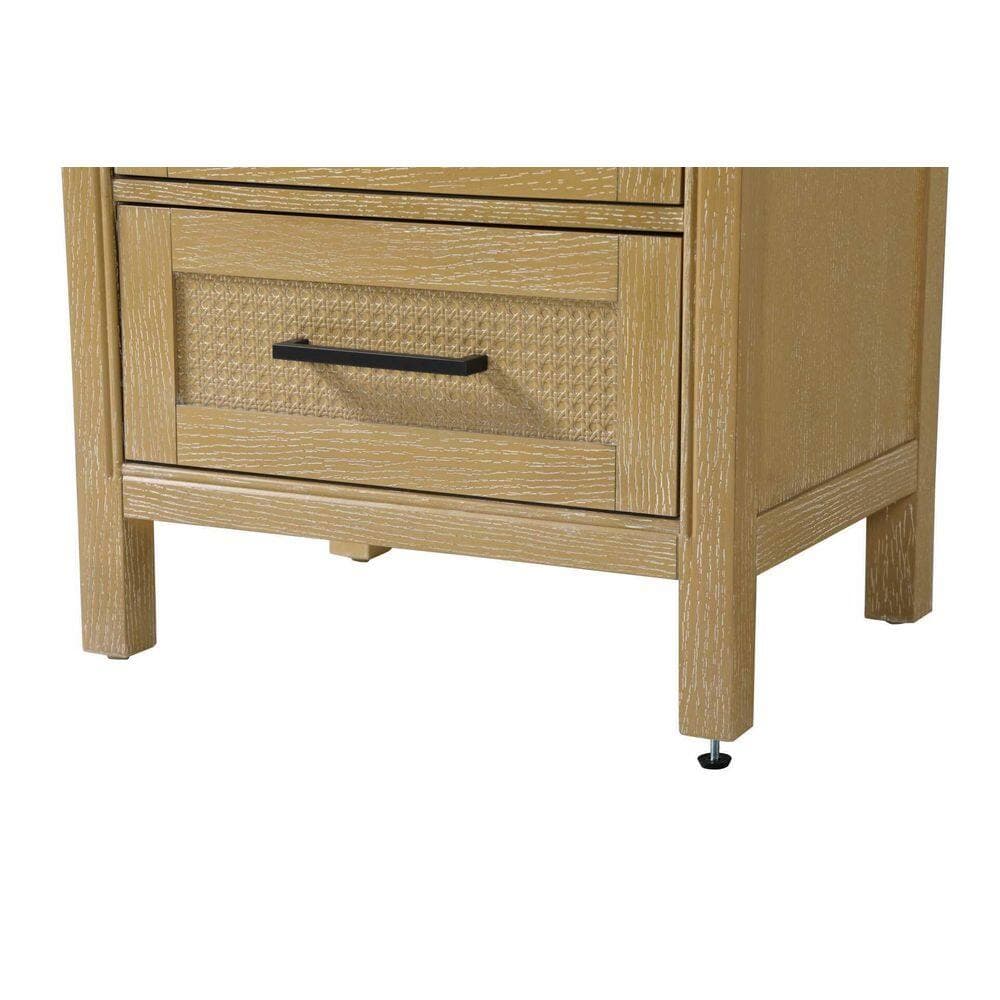 TIMELESS HOME 24 in. W x 18 in. D x 72 in. H Beige Freestanding Linen Cabinet (2)