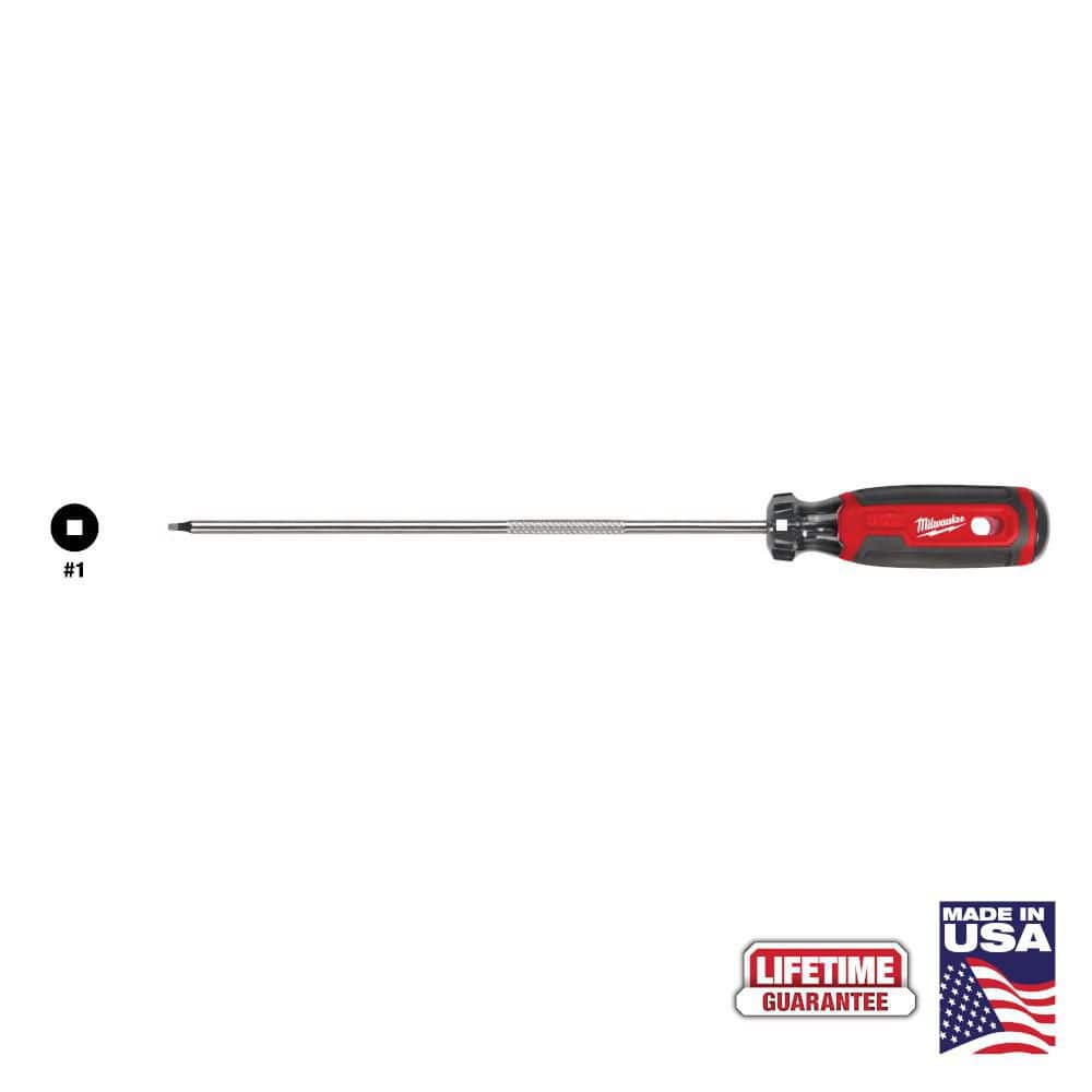 Milwaukee 8 in. #1 Square Cushion Grip Screwdriver (1)