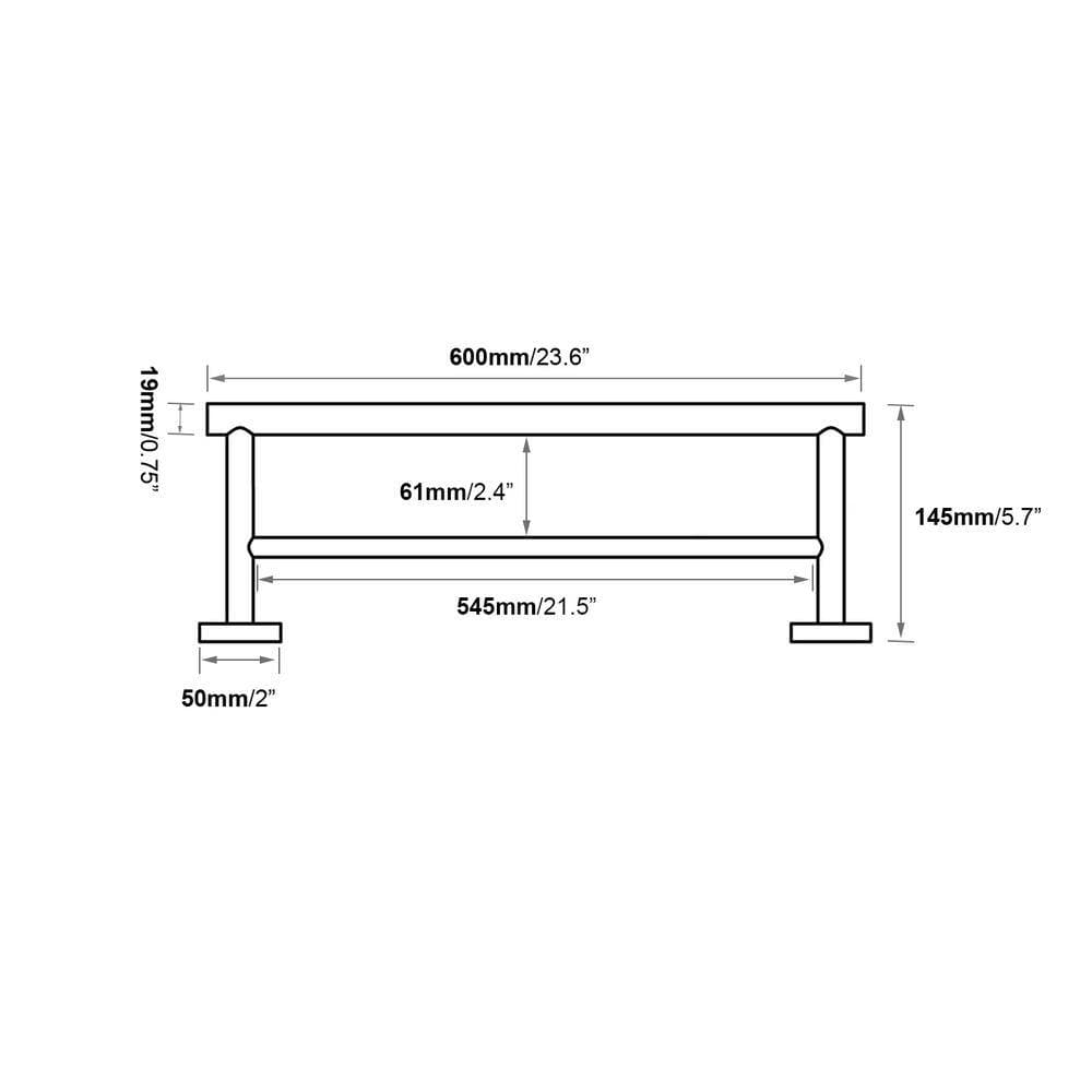 ACEHOOM Wall Mount Double Towel Bar Stainless Steel (2)