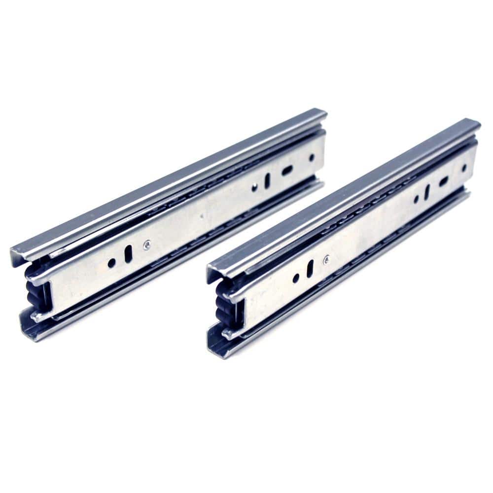 Unbranded 8 in. Side Mount Full Extension Ball Bearing Drawer Slide with Installation Screws 1-Pair (2 Pieces)