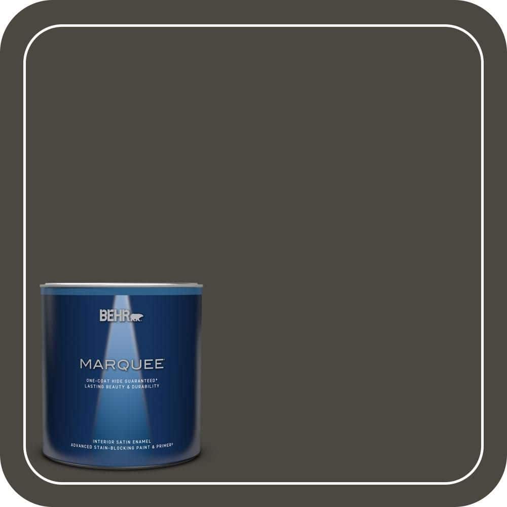 BEHR MARQUEE 1 qt. #T18-11 Unplugged Satin Enamel Interior Paint & Primer