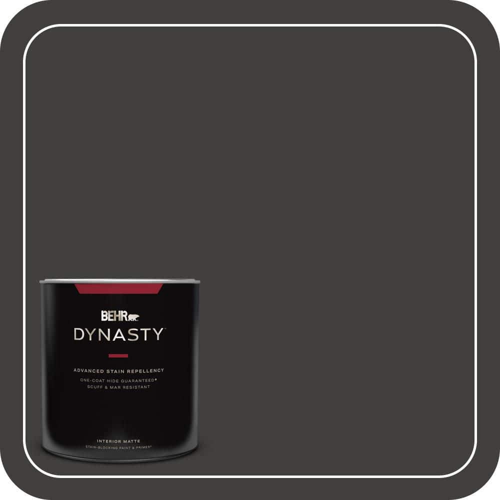 BEHR DYNASTY 1 qt. #N510-7 Blackout One-Coat Hide Matte Interior Stain-Blocking Paint and Primer