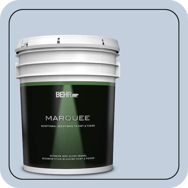 BEHR MARQUEE 5 gal. #580E-2 Saltwater Semi-Gloss Enamel Exterior Paint & Primer (2)