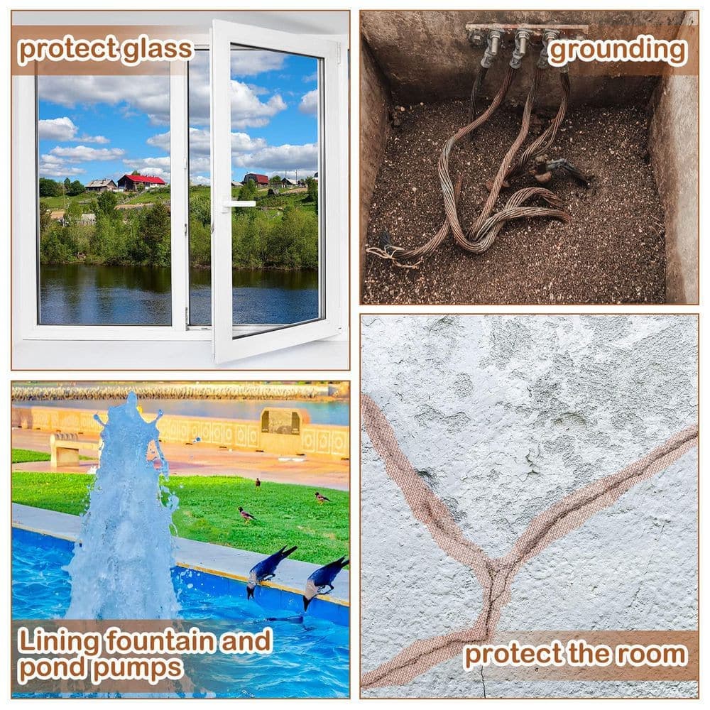 NVNOO 24 in. x 10 ft. 40 Pure Copper Mesh Roll Wire Fabric for Grounding Dense Filter Screen Woven Crafts Window Protection (3)