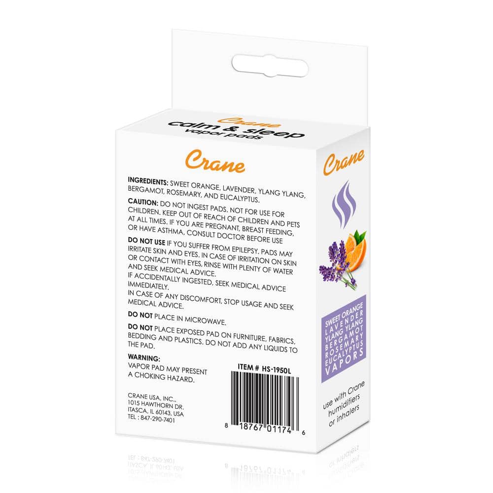 Crane Universal Vapor Pads for Droplets (EE-5302), Warm Mist (EE-5202) and Corded Inhaler (EE-5955) - Lavender Orange (3)