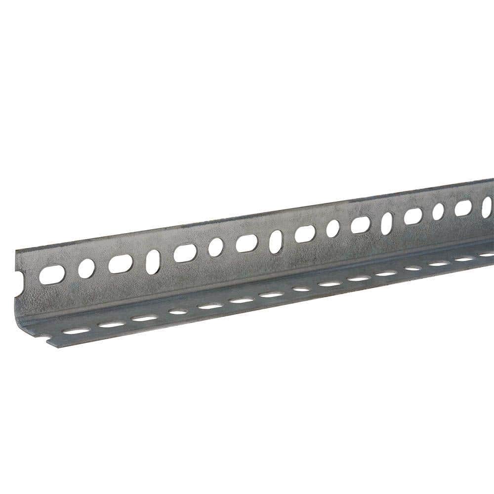 Everbilt 1-1/2 in. x 5 ft. - 14 Gauge Thick Zinc Plated Slotted Steel Angle