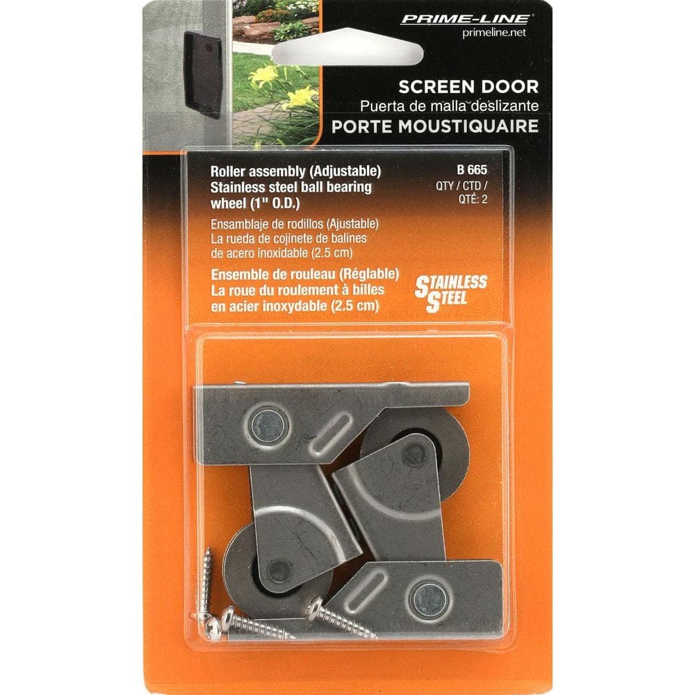 Prime-Line 1 in. Stainless Steel Screen Door Roller Assembly, Bay Mills (2-pack) (3)