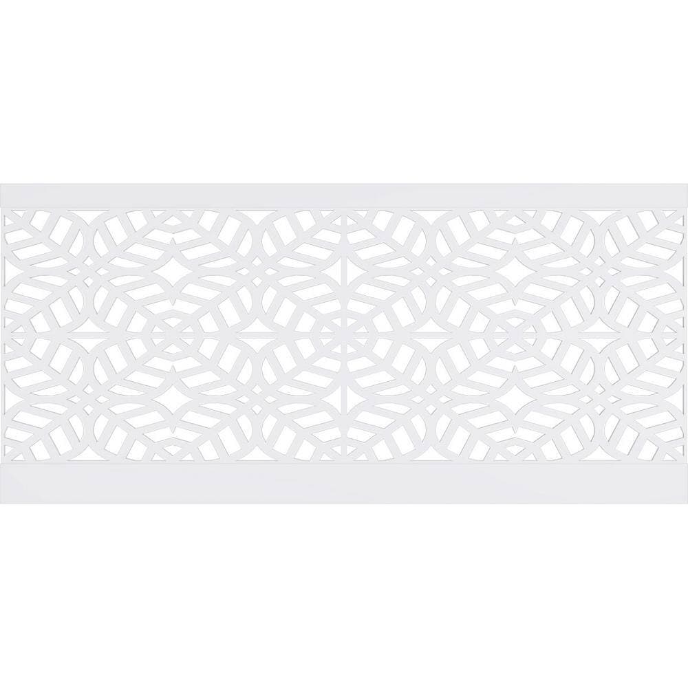 Ekena Millwork 44 in. H x 94-1/2 in. W 28.92 sq. ft. Garland PVC Wainscot Paneling Kit (2)