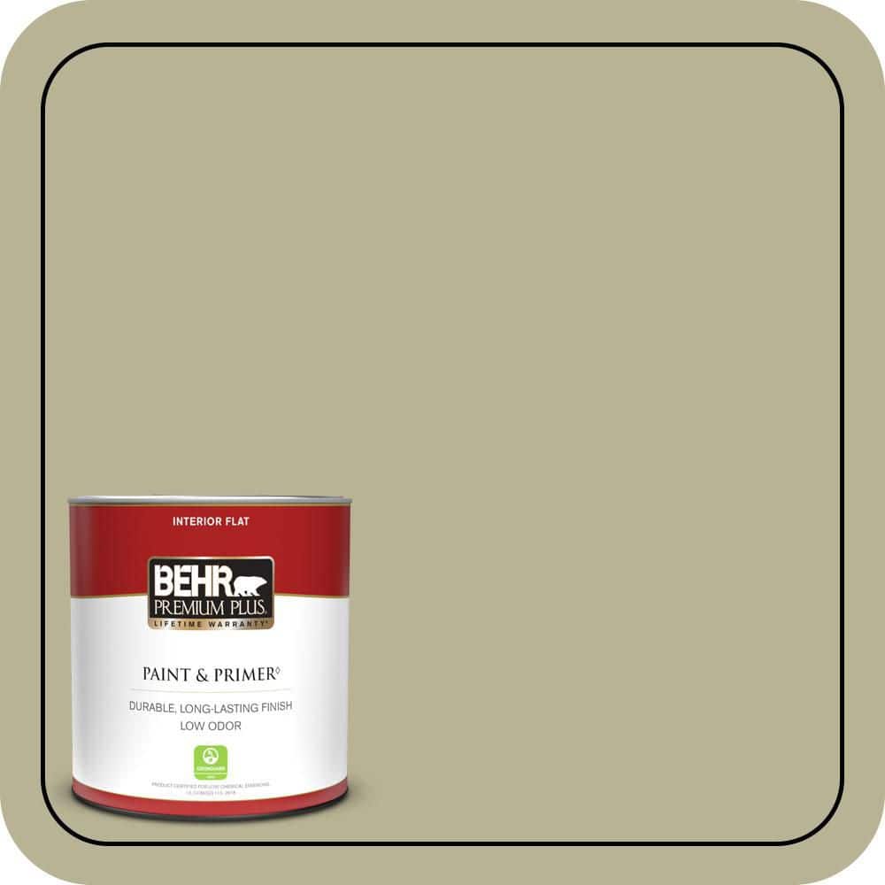 BEHR PREMIUM PLUS 1 qt. #PPU9-09 Seedling Flat Low Odor Interior Paint & Primer