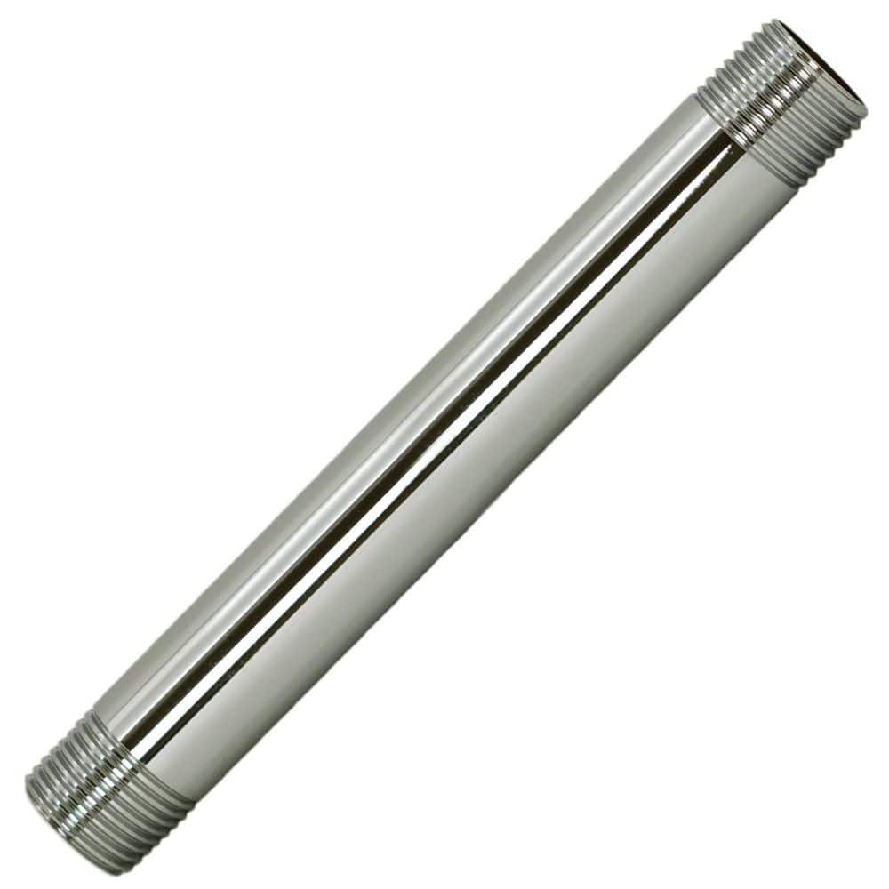 Westbrass 1/2 in. x 1/2 ft. IPS Lead-Free Brass Pipe Nipple in Polished Nickel (1)