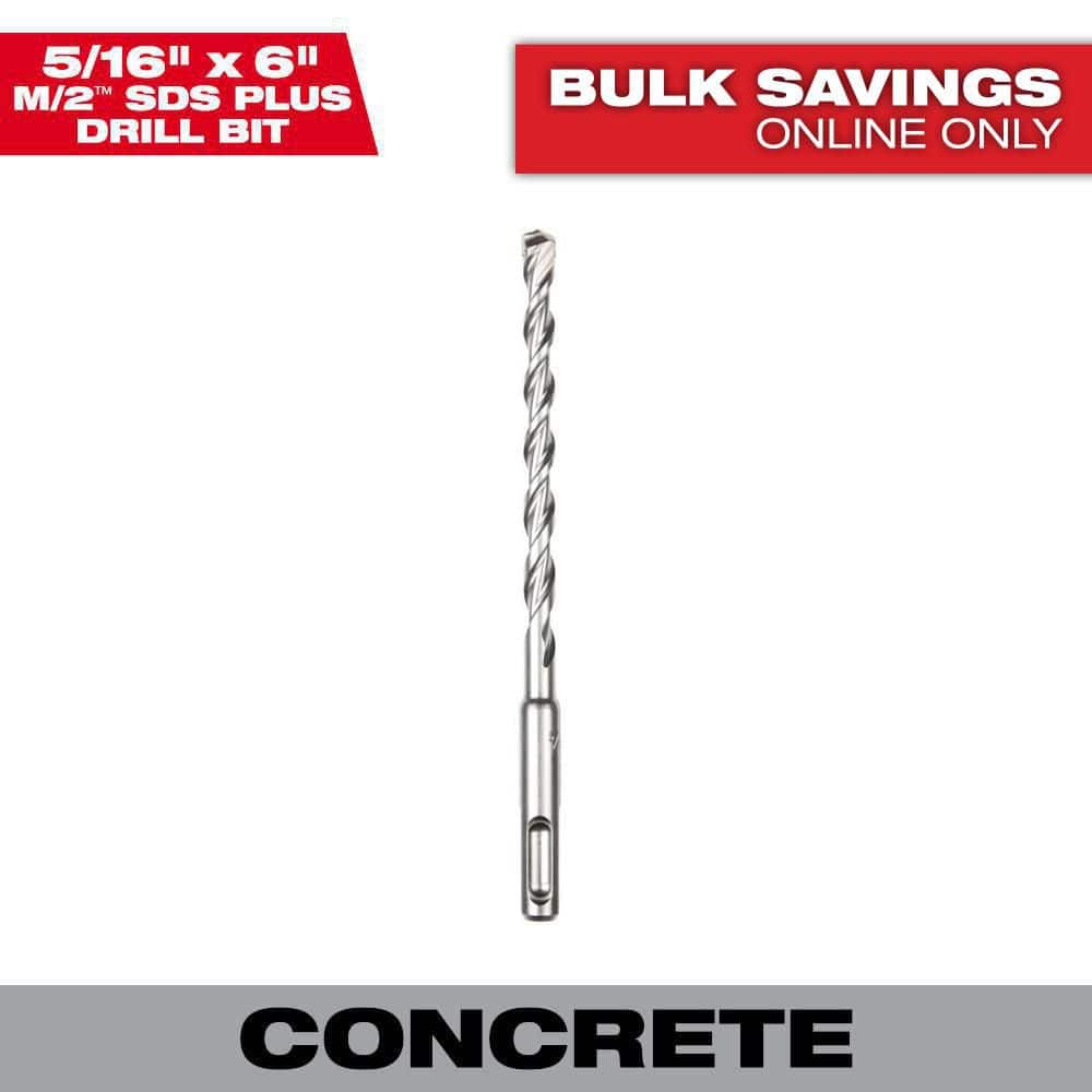 Milwaukee 5/16 in. x 6 in. 2-Cutter SDS-PLUS Carbide Drill Bit (1)