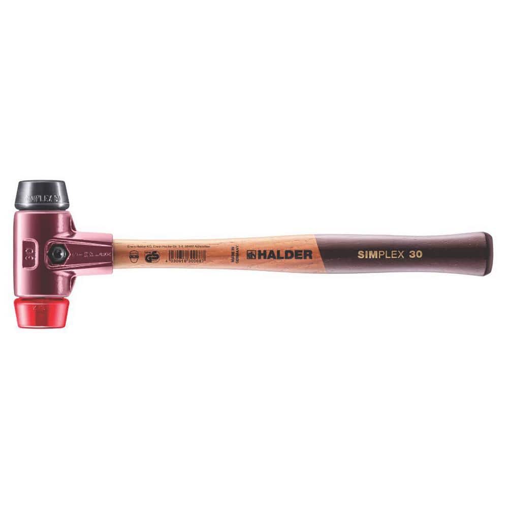 Halder 12 oz. Simplex 30 Mallet with Black Rubber and Red Plastic Inserts