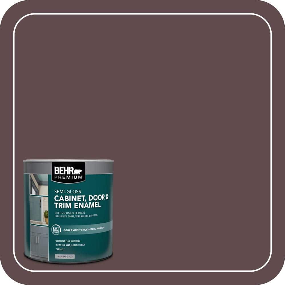 BEHR PREMIUM 1 qt. #PFC-05 Cafe Iruna Semi-Gloss Enamel Interior/Exterior Cabinet, Door & Trim Paint