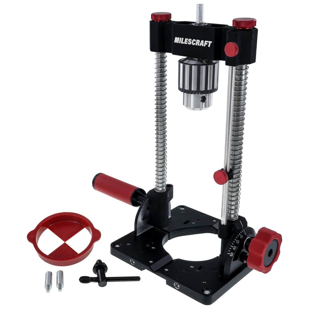 Milescraft DrillMatePRO-Heavy-Duty Portable Drill Press, ½ in. Keyed Chuck, Drill Guide Jig, Drill Any Angle Between 0° and 60°