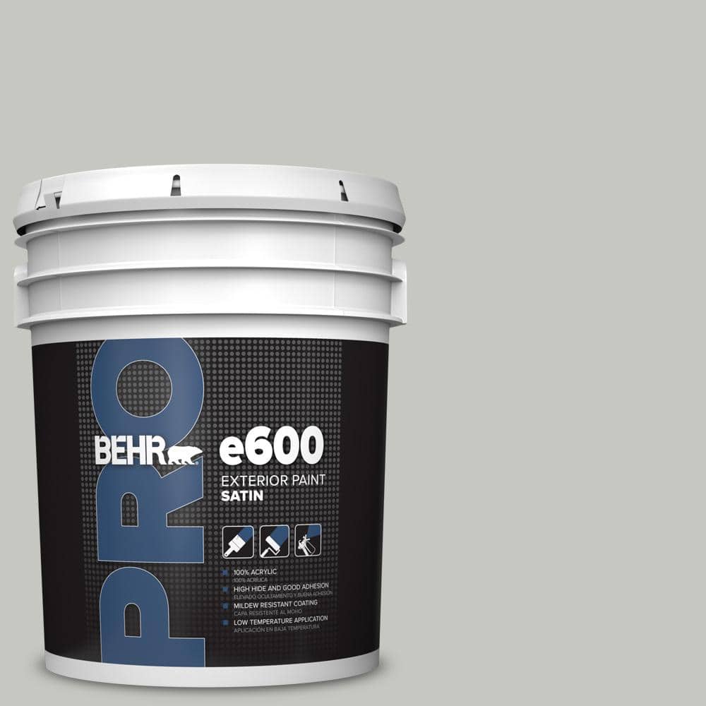 BEHR PRO 5 gal. #PPF-29 Traditional Gray Satin Exterior Paint