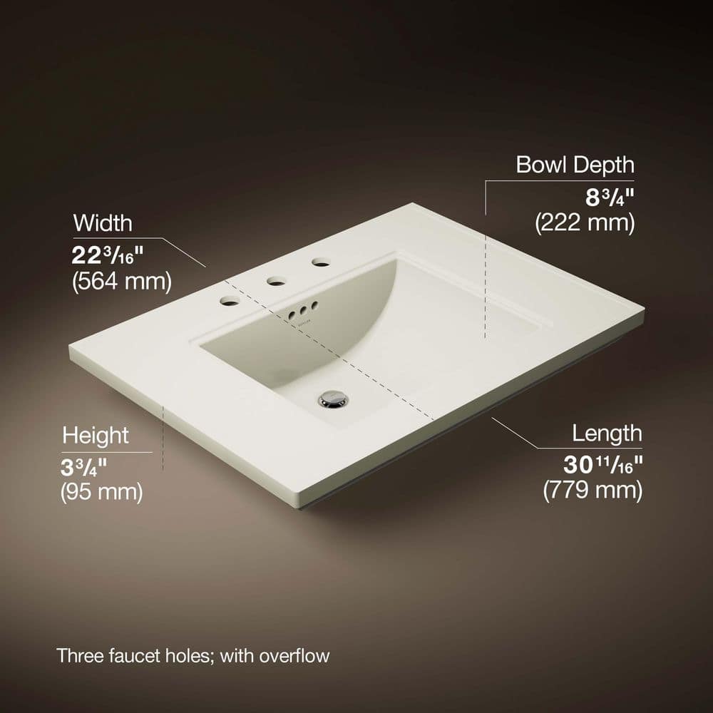 KOHLER Memoirs 22.19 in. Pedestal Bathroom Sink Ceramic with Drain (2)