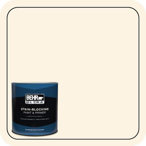 BEHR ULTRA 1 qt. #PWN-31 Candlelight Ivory Satin Enamel Exterior Paint & Primer (2)