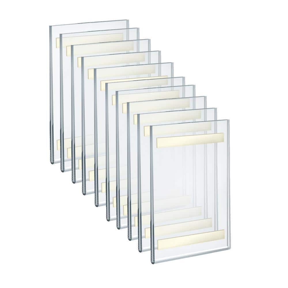 Azar Displays 5.5 in. x 8.5 in. Acrylic Clear Wall U Frame with Adhesive Tape (1)