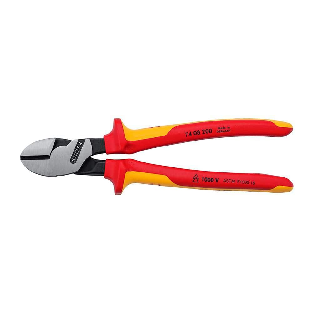 KNIPEX Heavy Duty Forged Steel 8 in. High Leverage Diagonal Cutters with 64 HRC Cutting Edge and 1,000-Volt Insulation
