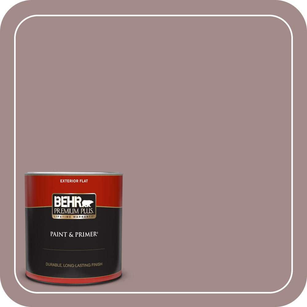 BEHR PREMIUM PLUS 1 qt. #PPU17-15 Cameo Rose Flat Exterior Paint & Primer (1)