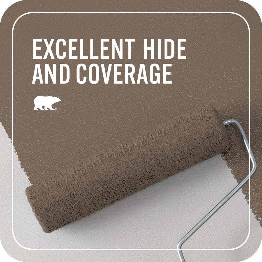BEHR PREMIUM PLUS 1 qt. #QE-23 Chalet Flat EcoMix Plant-Based Interior Paint & Primer (2)