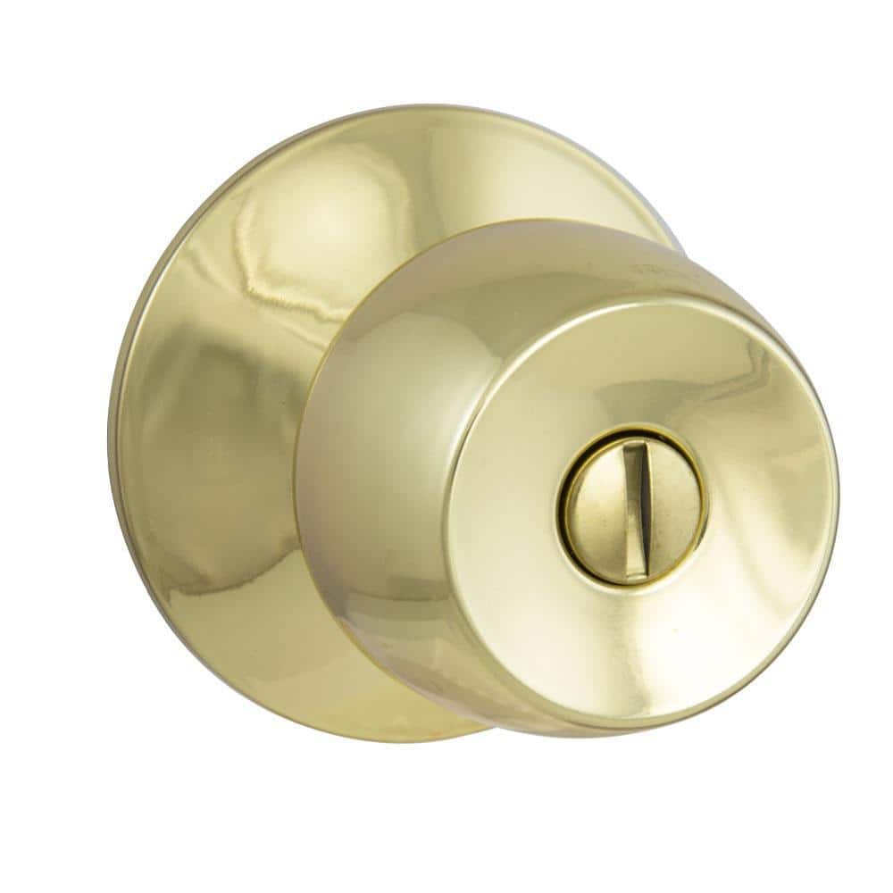 Defiant Brandywine Polished Brass Bed/Bath Door Knob (1)
