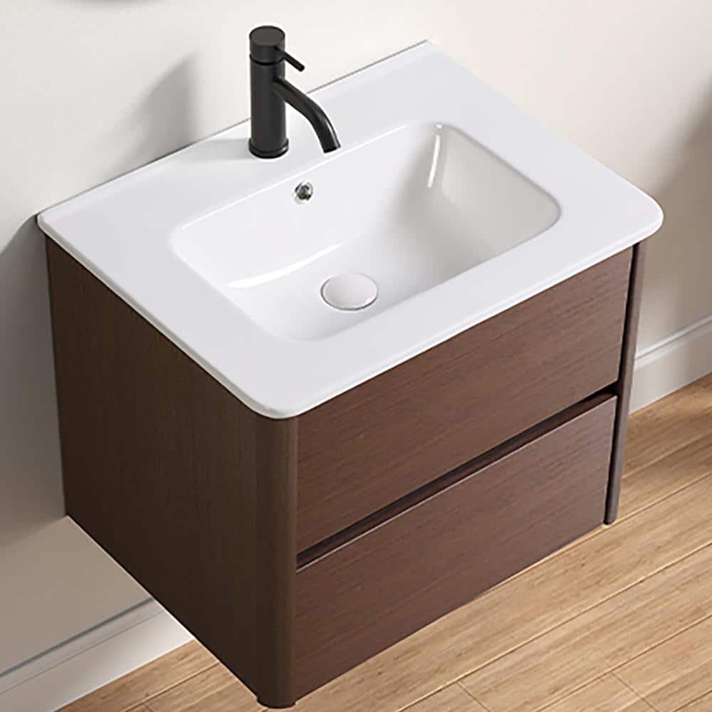 Timussi 24.02 in. W x 18.12 in. D Ceramic Vanity Top in Milk White (3)