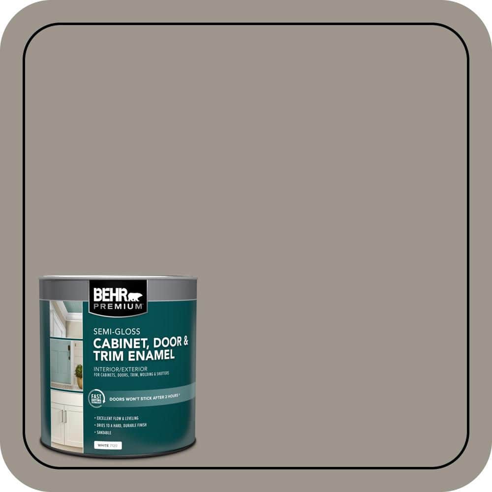 BEHR PREMIUM 1 qt. #MQ2-60 Iron Gate Semi-Gloss Enamel Interior/Exterior Cabinet, Door & Trim Paint