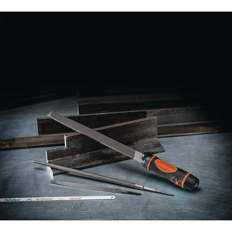 Crescent Nicholson 8 in. Double Cut Bastard Half Round File (4)