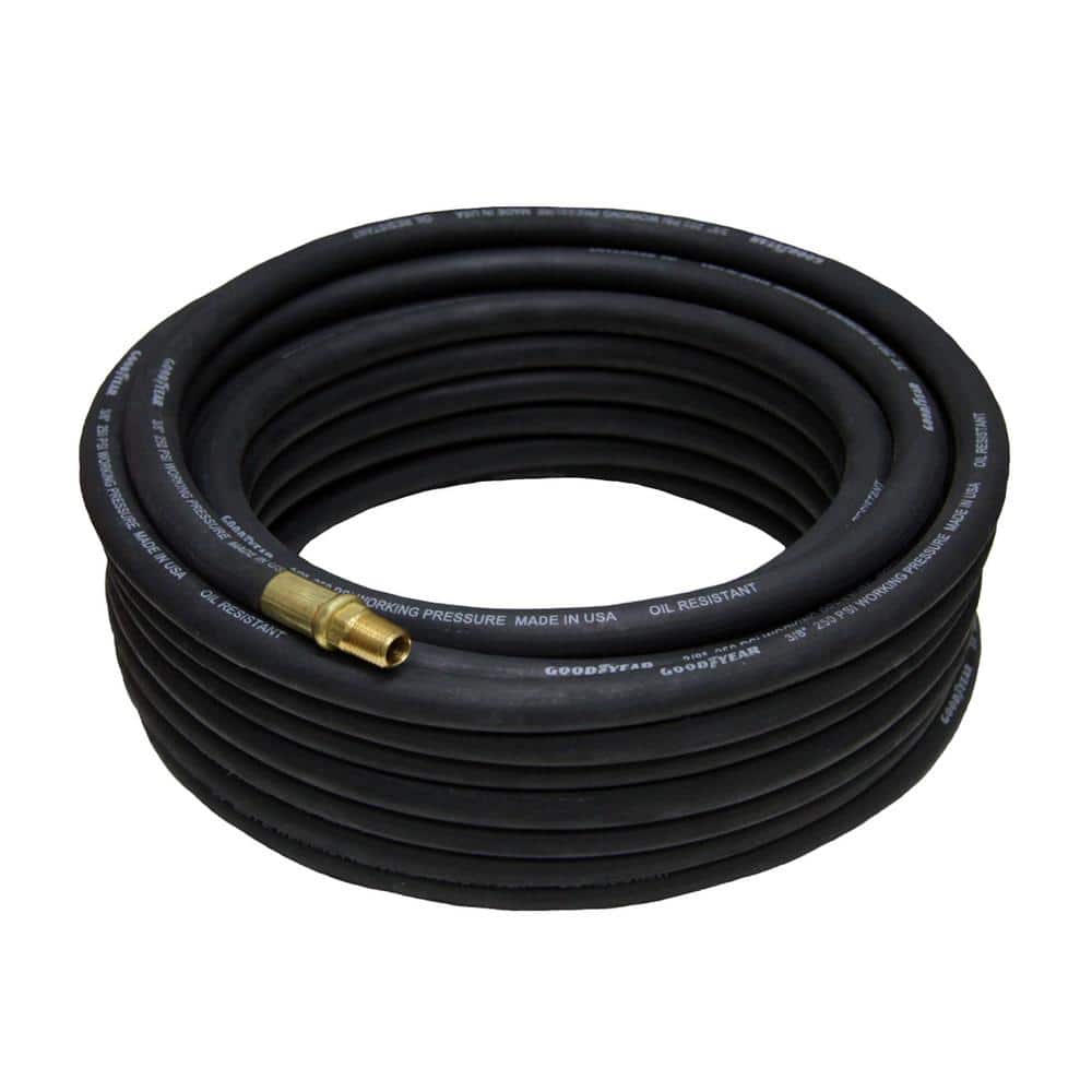 Goodyear 3/8 in. x 50 ft. Black Rubber Air Hose (2)