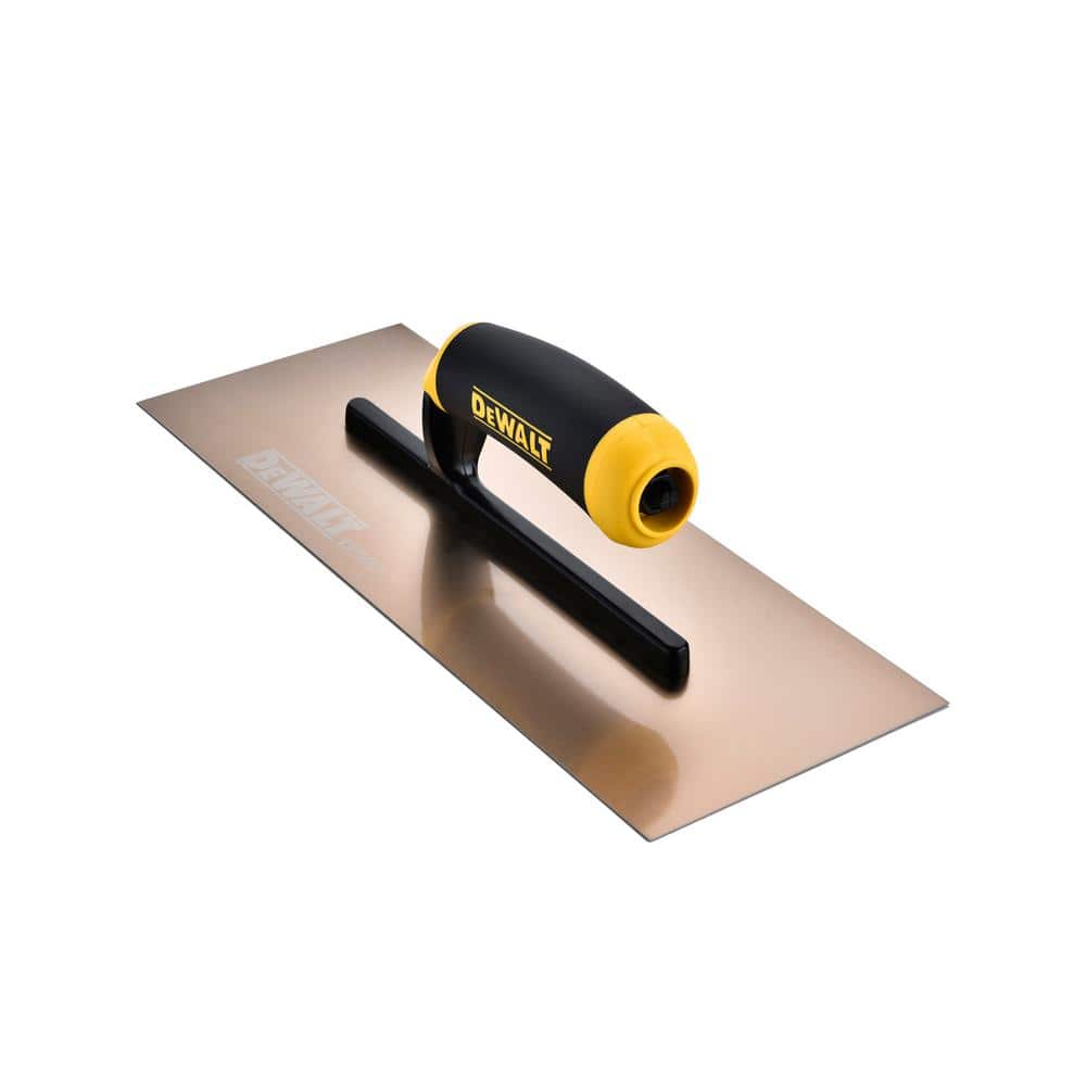 DEWALT 13 in. x 5 in. Gold Stainless Steel Stucco Finishing Trowel (3)